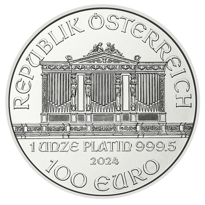 Platinová investičná minca Wiener Philharmoniker 1 Oz