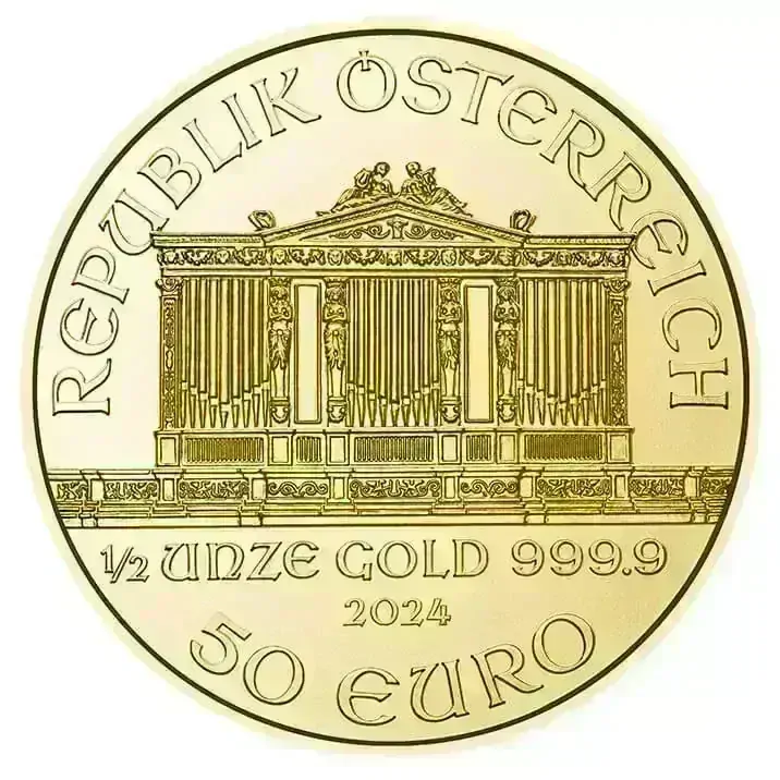 Zlatá investičná minca Wiener Philharmoniker 1/2 Ounce Gold